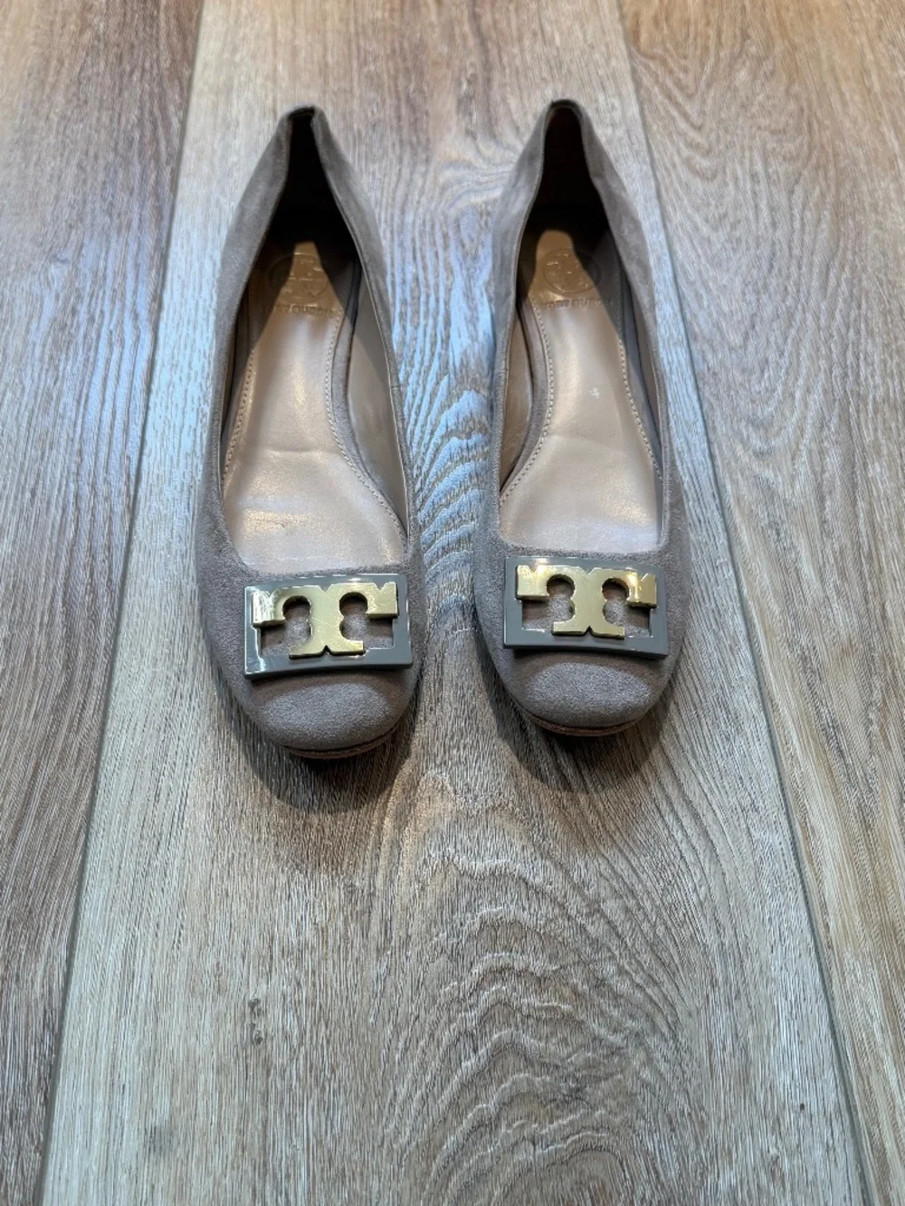 Tory Burch Gigi French Gray Suede Block Heel Pumps 6.5, In Original Box